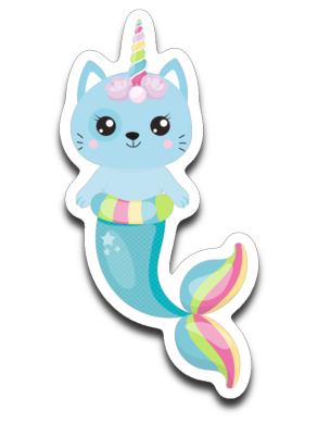 Cat Unicorn Mermaid Caticorn Vinyl Decal