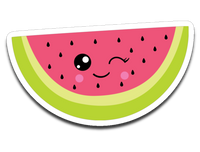 Kawaii Watermelon Slice Vinyl Decal Sticker