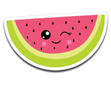 Kawaii Watermelon Slice Vinyl Decal Sticker