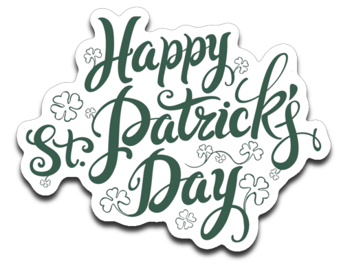 Happy St Patricks Day Vinyl Decal Sticker