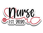 Nurse Est 2020 Vinyl Decal Sticker