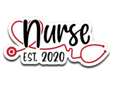 Nurse Est 2020 Vinyl Decal Sticker