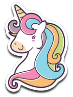 Rainbow Unicorn Vinyl Decal Sticker