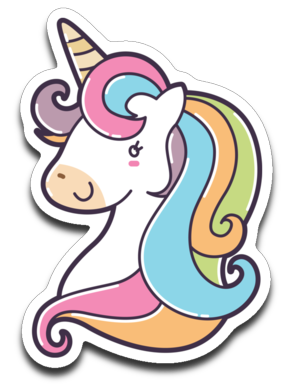 Rainbow Unicorn Vinyl Decal Sticker