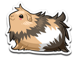 Brown & Tan Guinea Pig Vinyl Decal Sticker