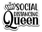 Social Distancing Queen Vinyl Decal Sticker