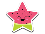 Kawaii Watermelon Star Vinyl Decal Sticker