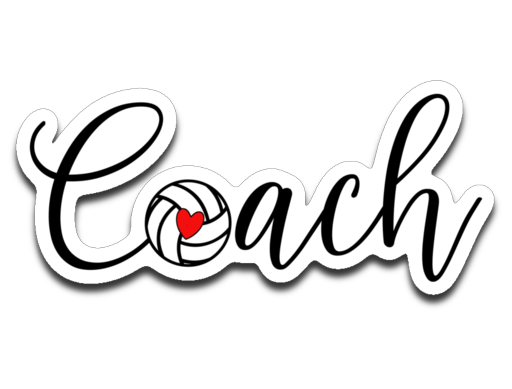 Volleyball Coach Vinyl Decal