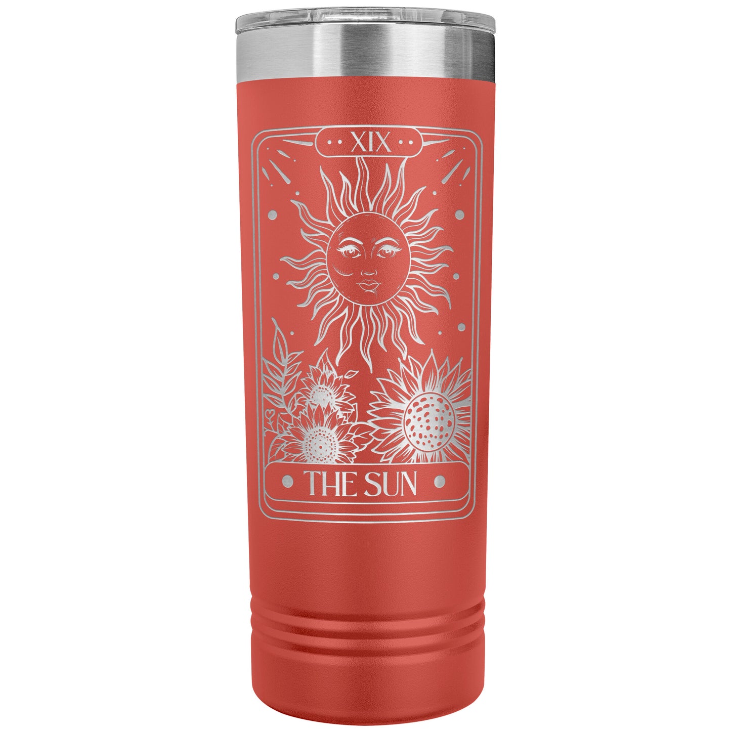 Tarot Card the Sun 22oz Skinny Tumbler