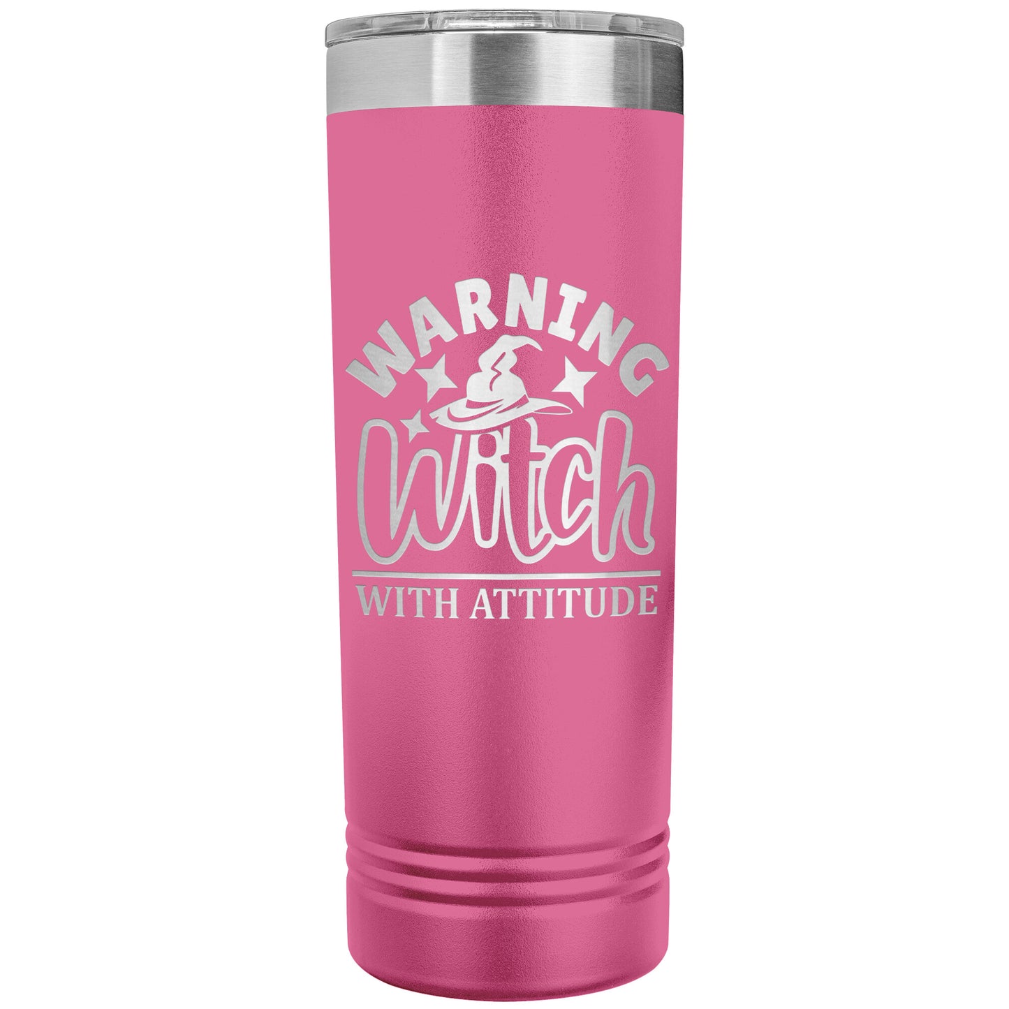 Warning Witch with Attitude 22oz Skinny Tumbler