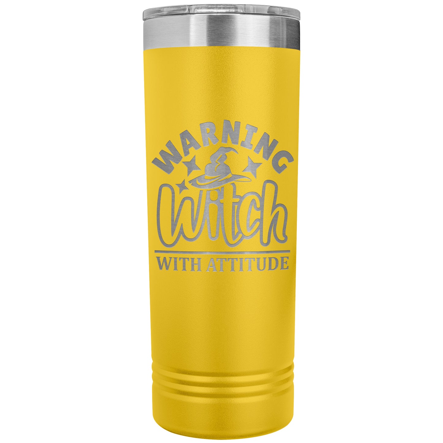 Warning Witch with Attitude 22oz Skinny Tumbler