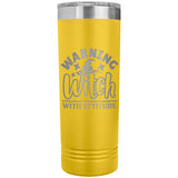 Warning Witch with Attitude 22oz Skinny Tumbler