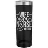 Wife Mom Nurse 22oz Skinny Tumbler Laser Engraved Nursing Birthday Christmas Gift Idea for Women