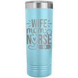Wife Mom Nurse 22oz Skinny Tumbler Laser Engraved Nursing Birthday Christmas Gift Idea for Women