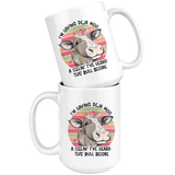 Deja Moo | Funny Cow Mug for Women | Cute 15oz Coffee Cup | Birthday Mothers Day Gift Idea for Mom Grandma