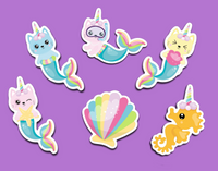 Cat Mermaid Unicorn Vinyl Decal Pack