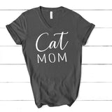 Cat Mom V-Neck Shirt for Women