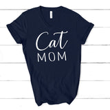 Cat Mom V-Neck Shirt for Women