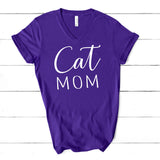 Cat Mom V-Neck Shirt for Women