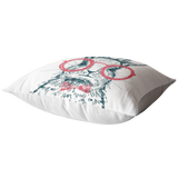 Easter Bunny with Red Glasses and Bow Tie Throw Pillow or Zip Pillow Cover | Spring Farmhouse Decor