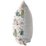 Easter Chicks Throw Pillow Cover | Pastel Pink Blue Green White Pattern | Spring Home Decor