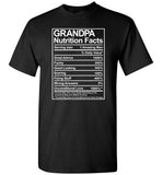Grandpa Nutrition Facts Shirt for Men