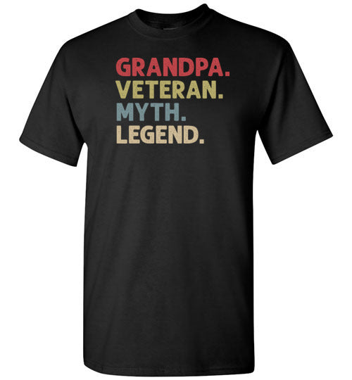 Grandpa Veteran Myth Legend Shirt for Men Military Vet Gift
