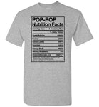 Pop-Pop Nutrition Facts Shirt