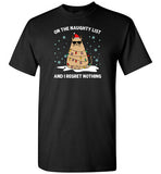 On the Naughty List and I Regret Nothing Cat Christmas Shirt for Men