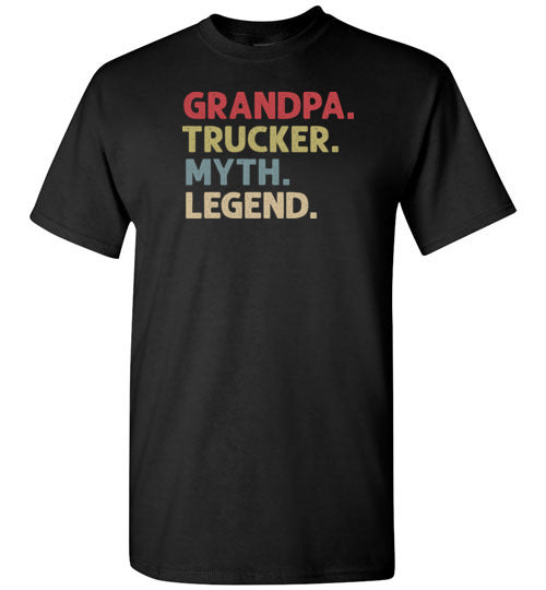 Grandpa Trucker Myth Legend Trucking Shirt for Men