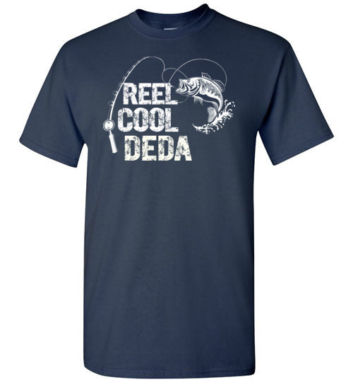 Reel Cool Deda Fishing Themed Shirt for Serbian Grandpa Men