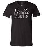 Doodle Aunt Paw Print V-Neck Shirt for Women