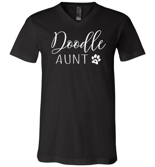 Doodle Aunt Paw Print V-Neck Shirt for Women