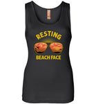 Resting Beach Face Tank Top for Women