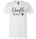 Doodle Aunt Paw Print V-Neck Shirt for Women