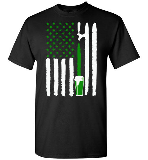 Green Irish Beer Flag Irish St Patricks Day Shirt for Men
