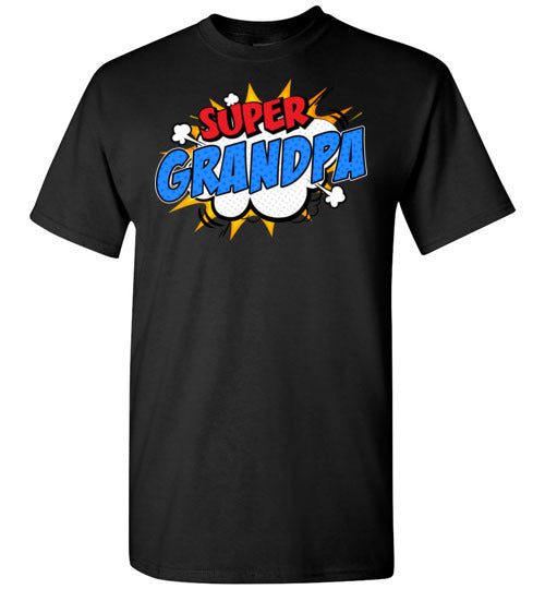 Super Grandpa Cartoon Bubble Retro Comic Style Shirt