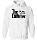 The Catfather Funny Cat Dad Hoodie Sweatshirt for Men Cat Lovers