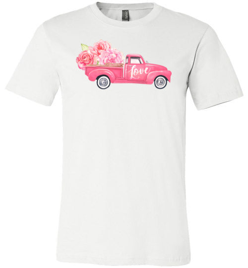 Pink Love Truck Valentines Day Shirt