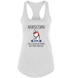 Nursicorn Like a Regular Nurse Only More Magical Raceback Tank Top