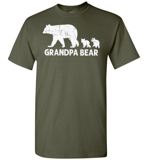 Grandpa Bear Shirt for Men Bears Two Cubs Gift for Grandfather