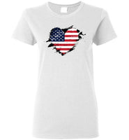 American Flag Heart Shirt
