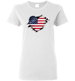 American Flag Heart Shirt