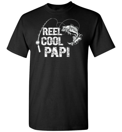 Reel Cool Papi Fishing Shirt for Men Gift for Fisherman Grandpa