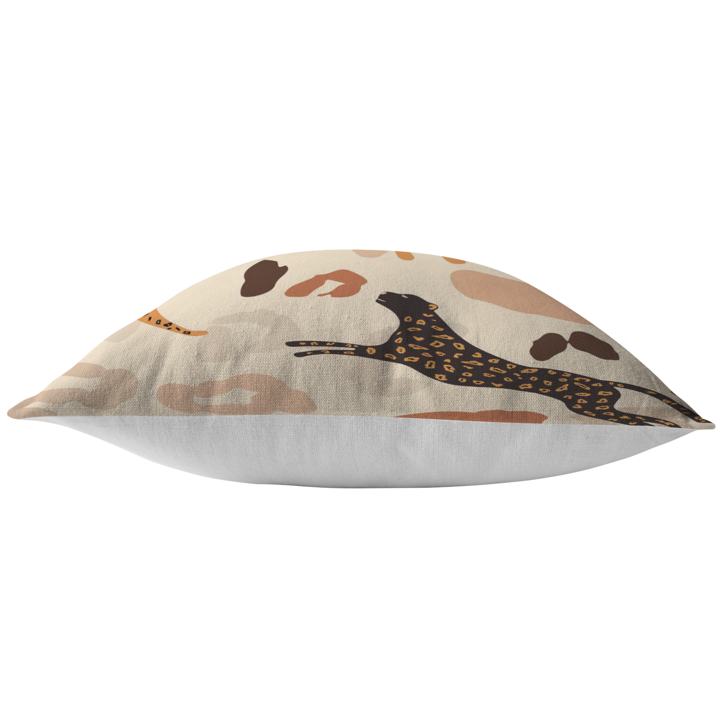 Modern Cheetah Throw Pillow | Black Brown Beige Tropical Jungle Wild Animal Print Earth Tone Neutral Home Decor