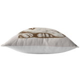Sleeping Cat Pillow Cover | Brown Beige Earth Tone