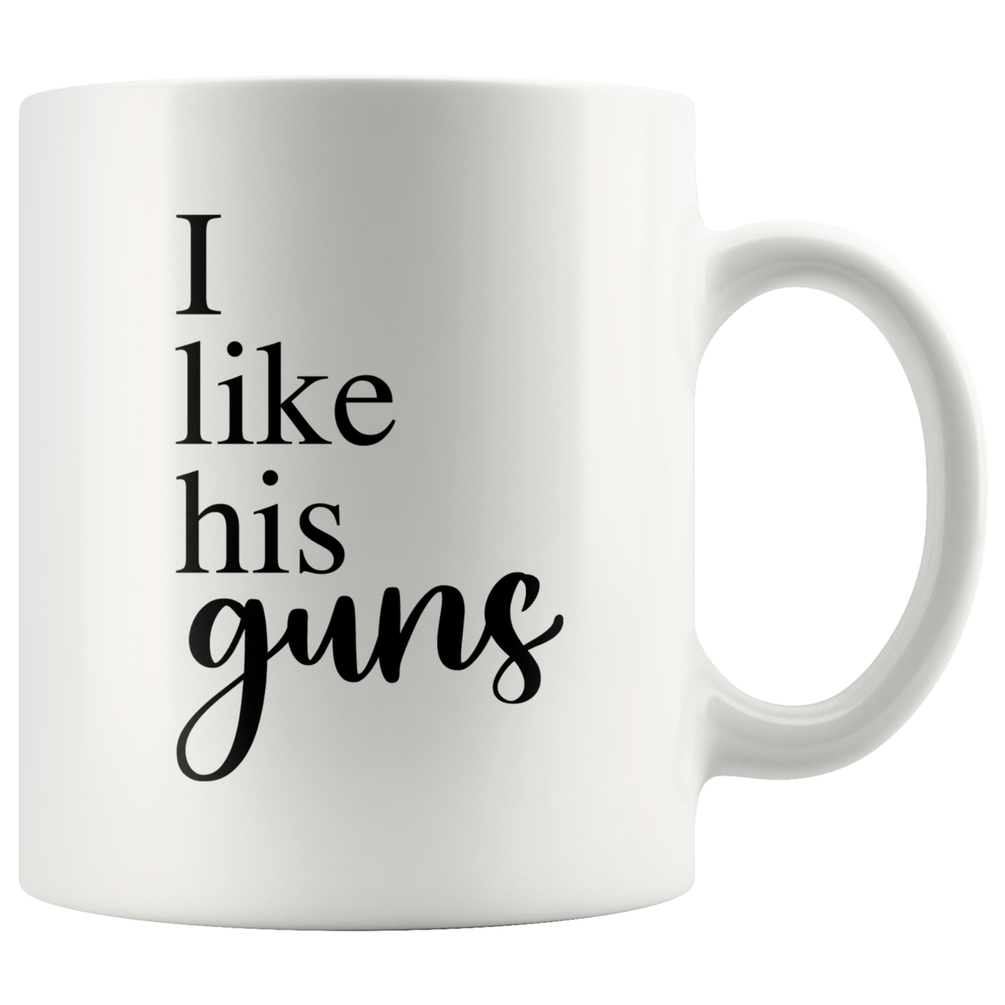 I Like Her Buns I Like His Guns Matching Mug Set | Hers and Hers Gift | Funny Couple Mugs for Husband Wife Girlfriend Boyfriend