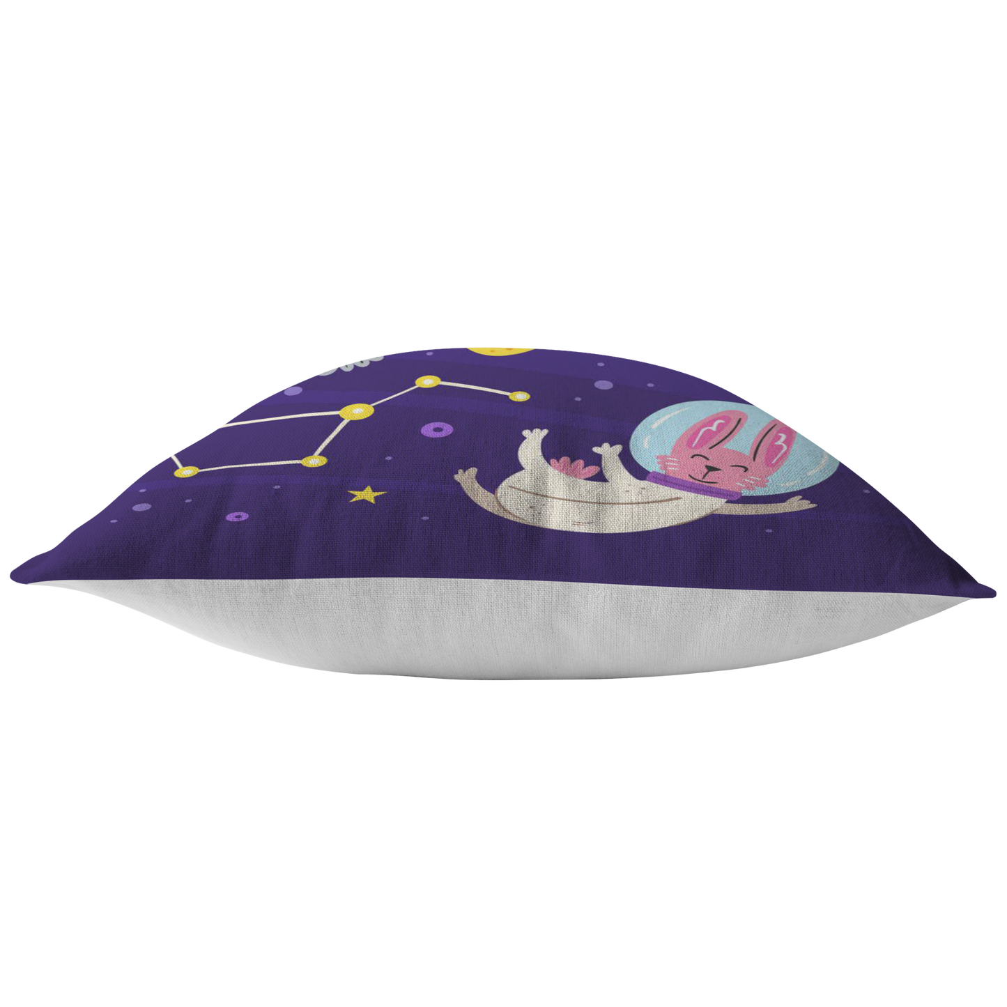Panda and Bunny in Space Pillow Cover | Space Theme Baby Shower Gift | Kids Boy Girl Astronaut Animal Room Decor