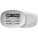 Funny BBQ Timer Grilling Platter Gift for Men Dad Grandpa | Barbecue Serving Tray Birthday Fathers Day Gift for