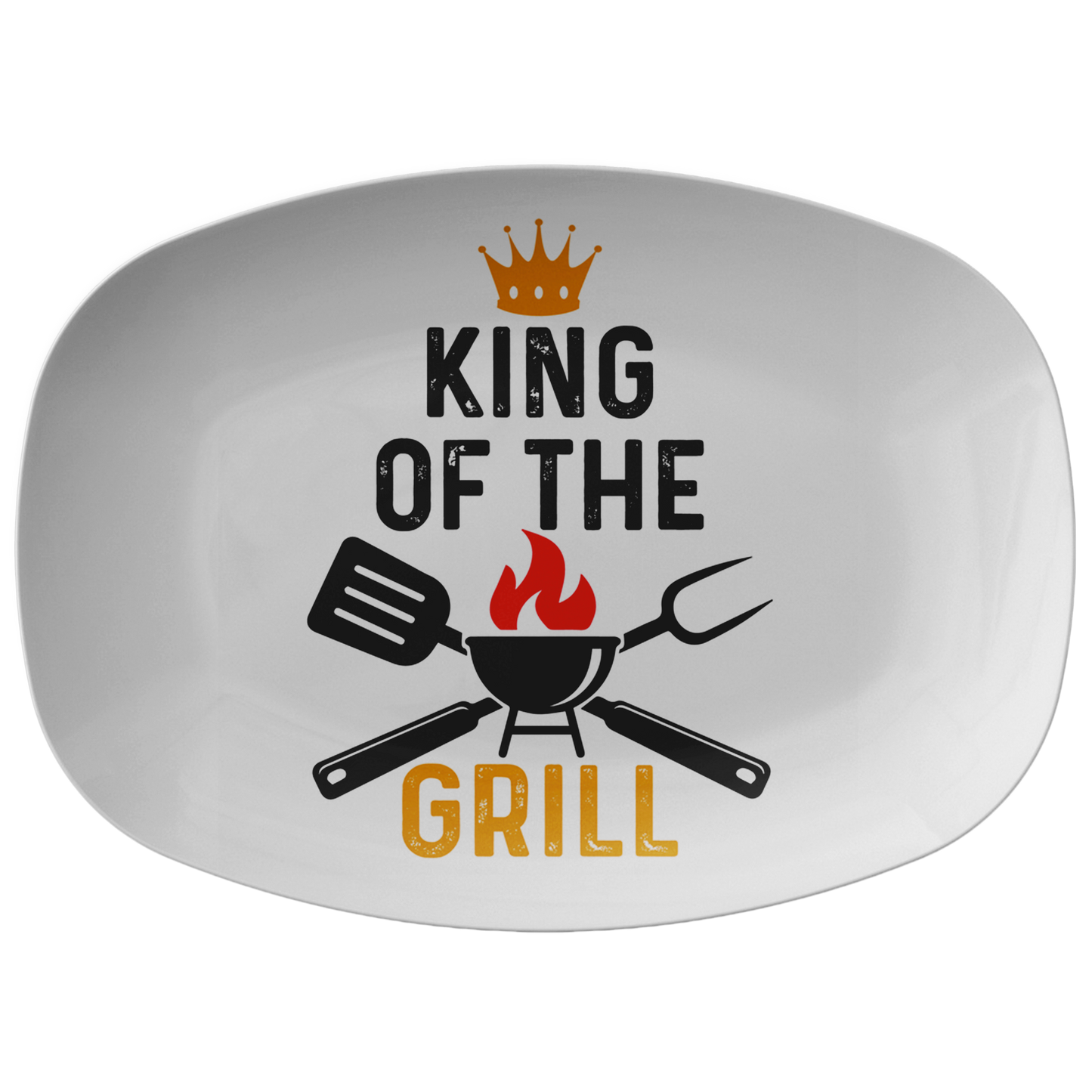 King of the Grill BBQ Grilling Platter Gift for Men Dad Grandpa